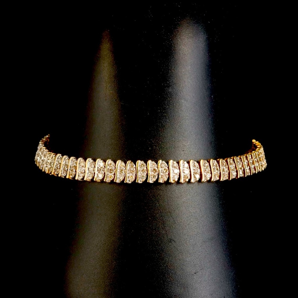 14K Yellow Gold 3.08 CTW Natural Fancy Brown Diamond Bracelet